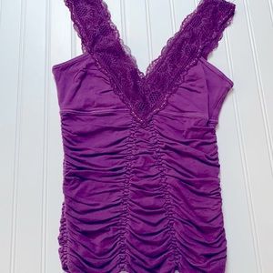 Free People Purple Plum Lace Tank - XS/TP - great condition